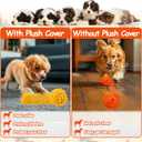 3 x Interactive Dog Toys - Self Rolling Dog Ball with Anti-Chewer Cover for Small/Medium Puppy, Active Motion Activated Toys That Move on its Own, Orange