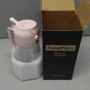 TrendPlain 16oz/470ml Glass Olive Oil Sprayer for Cooking - 2 in 1 Olive Oil Dispenser for Kitchen Gadgets, Air Fryer, Salad, and BBQ - Peach