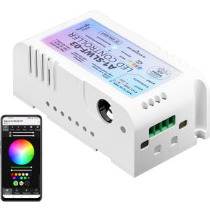 SMLIGHT Smart Wifi LED Strip Controller A1-SLWF-03 Powered by WLED Support Home Assistant, Digital Microphone, Internal Wi-Fi, IR receiver and Sensor Button built-in, for WS2811 WS2812B