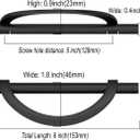 10 Pack 5 Inch(128mm) Kitchen Cabinet Handles Matte Black Cabinet Pulls Kitchen Cabinet Hardware Half Moon Drawer Pulls for Dresser Cupboard Wardrobe