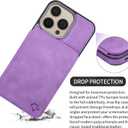 GUERNICA for iPhone 15 Pro Max Wallet Case with RFID Blocking Card Holder for Women Men, Kickstand Shockproof Phone Case for iPhone 15 Pro Max(6.7"),Light Purple