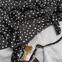 Eomenie One Piece Swimdress Swimsuits for Women Tummy Control Swim Dresses Skirt Bathing Suit (Large, Black Polka Dot)