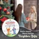 3 x Neighbor Ornament 2026 - Friendship Gift for Neighbors, Christmas Ornament for Friends Next Door, Ceramic Ornaments for Christmas Tree, Appreciation Gifts for Good Neighbors
