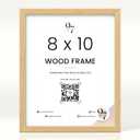 2 x 97 Decor Natural Wood Frame 8x10 - Beige 8 X 10 Wood Frame With Plexiglass, 8x10 Picture Frame Single Without Mat, 8x10 Photo Frame For Wall Hanging