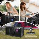 6 Pack Moving Bags with Full-Open Side Zipper, Extra Large 93L Heavy Duty Waterproof Foldable Storage Totes for College Dorm, Moving & Home Organization Black