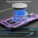 MMHUO for iPhone 16 Pro Case with Adjustable Camera Protector & Screen Protector,[Compatible with MagSafe] [Military Grade Protection] Shockproof Phone Case for iPhone 16 Pro,Purple