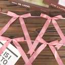 2pcs Pink Bow Garland Banners, Pre-Strung Ribbon Coquette Party Decorations for Birthday Bridal Shower Bachelorette Wedding & Baby Shower Decor