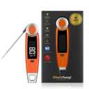 Finaltouch X10 Instant Read Digital Meat Thermometer NSF Certified Waterproof Professional for Cooking Grilling BBQ Baking Candy Oil with Rotating Probe and Backlit Display (Tangerine Tart)