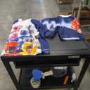 Power Rangers Boys UPF 50+ Rash Guard and Swim Trunks for Big Kids (Blue/White). Size 7/8