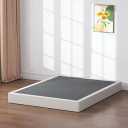 SHLAND Queen Box Spring 7 Inch Low Profile Queen Size Bed Base, 3000 lbs Black Heavy Duty Metal Mattress Foundation with Easy Clean Fabric Cover, Easy Assembly