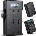 NP-FZ100 Battery, 2x2600mAh Replacement Camera Battery Charger Set for Sony A7III, A7IV, A7C, A7CII, A7R III, A7R IV, A7R V, A7S III, A1, A9, A9R, A9S, A9II, A6600, A6700, FX3, FX30, ZV-E1 Batteries