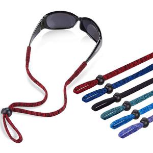 SHINKODA 6-Pack Glasses Strap - Universal Eyeglass Lanyard - Eyewear Retainer Cord for Reading, Safety, Sports & Sunglasses (Black & Space Dye(navy/Blue/Green/Purple/Red))