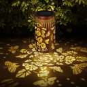 Solar Lanterns Outdoor Waterproof Butterfly Garden Decorations Gifts for Women Gifts for Mom Grandma Birthday Gifts Hanging Solar Lanterns Outdoor for Patio Decoration, Deck, Lawn, Passageway
