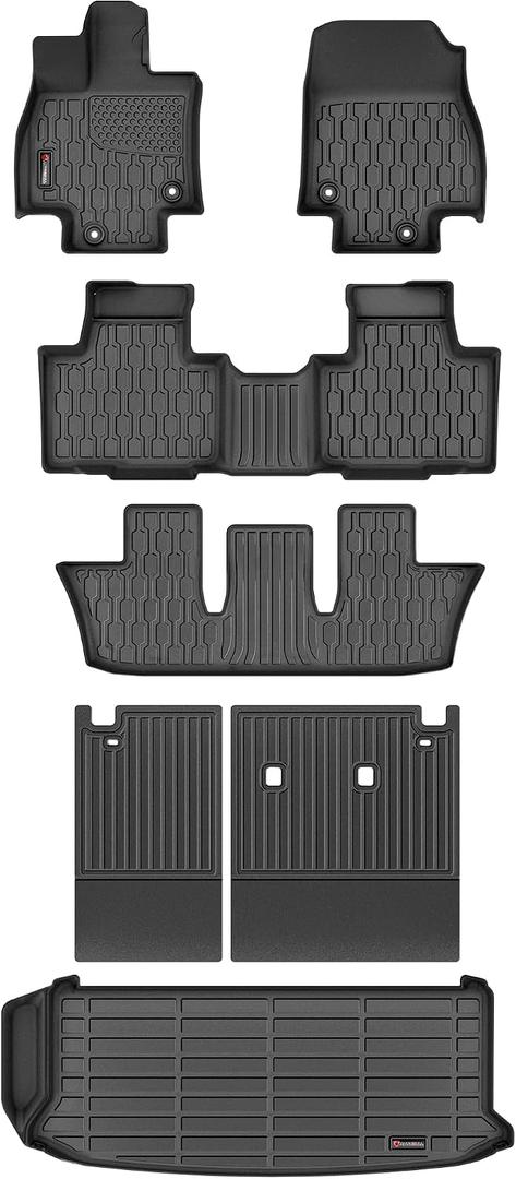 AUTOBULL Floor Mats for 2024-2026 Toyota Grand Highlander 7 Seats