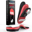 Plantar Fasciitis Relief Insoles - High Arch Support Inserts - FSA Eligible Items Only List - Heel Cups & Shoe Inserts for Heel Pain Relief - Planter Facetious Relief Support Inserts - M (Black)