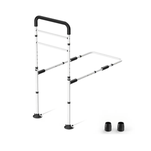 Bed Rails for Elderly Adults Safety, ASTM Approved Adjustable Bed Assist Rail for Seniors, Non-Slip Ergonomic Handle, 400lb Weight Capacity, Storage Pocket & Fixing Strap, Fits Twin/Full/Queen/King