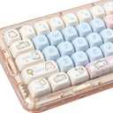 Pink PBT Keycaps MOA Profile Cute Keycap Set 139 Keys Milk Candy Rabbit DYE-SYB Keycap for Mx Cherry Mechanical Keyboard 61/64/84/87/104/108 Layout