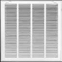 20"x20" Steel AIR Return Filter Grille, OPENABLE FACE, White & PAINTABLE