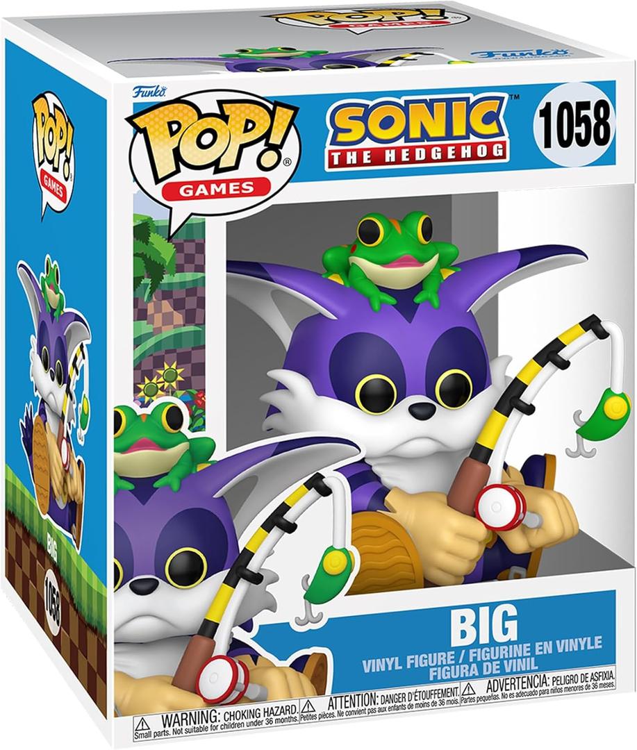 Funko Pop Super: Sonic - Big The Cat - Sonic The Hedgehog - Collectable Vinyl Figure - Gift Idea - Official Merchandise - Toys for Kids & Adults - Video Games Fans - Model Figure for Collectors