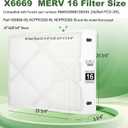X6669 Merv 16 Filter 21x26x4 Air Filter Compatible with Lennox X6669,X6667 21x26x4 Merv 16 Filter 21''x26''x4'' PCO-20C PureAir,X6669 and 21''x26''x4'' Furnace Filter.1 Pack