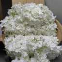Auihiay 304 PCS Hydrangea Artificial Flowers, Silk Artificial Flowers Heads with Stems, Lifelike Faux White Flowers for DIY Wedding Party, Arch and Background, Home, Garden, Baby Shower Decor