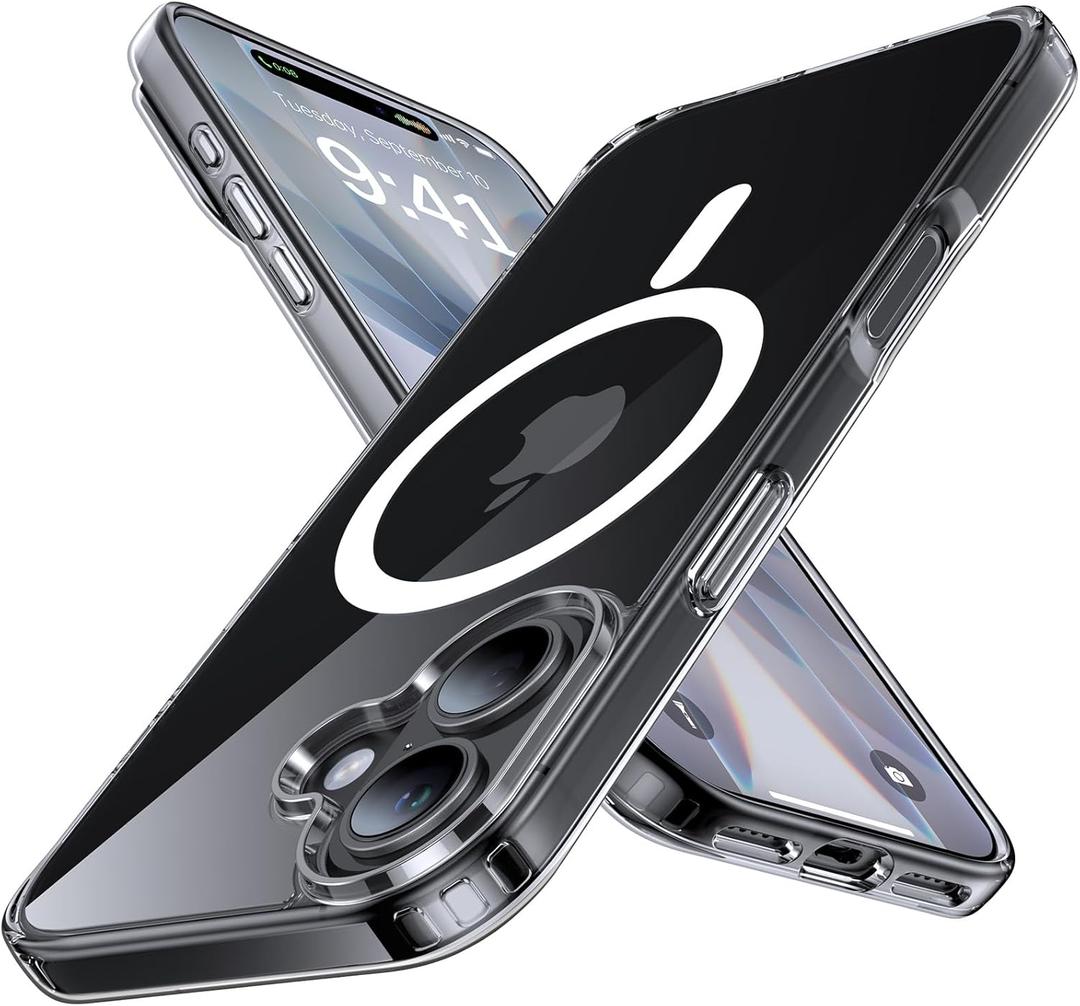 Magnetic Shockproof for iPhone 17 Case,[Compatible with Magsafe][Non-Slip][Military Grade Drop Protection] Protective Slim Anti-Yellowing Translucent Matte Phone Case for iPhone 17,Clear