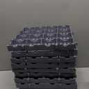 3-Pack Heavy Duty Plastic Pallets 11.8"x11.8"x1.8" Waterproof Ventilated Grid Design  Stackable Nestable Floor Pallets for Basement, Garage & Warehouse Storage-Grey