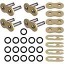 Carbbia 520HV 520 Chain Master Link Connecting Links with O-Ring for Motorcycle Dirt Bike Pack of 4 Masterlink
