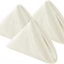 Bailarina Cloth Napkins Set of 80,17x17 inches Dinner Napkins Cloth Washable,Polyester Square Table Cloth Napkin Bulk with Hemmed Edges Ideal for Banquets, Parties and Weddings-Ivory