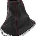 Gear Shift Stick Gaiter for Chevrolet Cruze 2008-2012 Car Black Red Gear Stick Knob Cover Boot Shift Cover Faux Leather 1 Pc