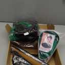 Witch Costume Set with Witch Hat, Cosplay Wig, Dress, Broom, Shoe Covers for Women Halloween Dress up (Large, Green)