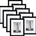 Picture Frame 8 x 9, Black, Pack of 5