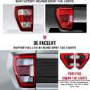 Pair Halogen Upgrade FULL LED Black Bezel Tail Lights Lamps w/Blind Spot (Module NOT Included) Assembly Compatible for 2021-2023 Ford F150 F-150 ML3Z13404C ML3Z13405C
