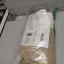 Small Wicker Plant Basket Indoor, 8"x8" Jute Spliced Cotton Rope Basket Planter Up to 7" Pot, Modern Flower Tree Pots Cover, Small Floor Woven Planters, Home Decor Storage Bin (White and Jute)