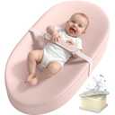 YENING Wipeable Changing Pad for Dresser Waterproof Leather Baby Diaper Changing Pads Washable Nursery Change Mat Pink, 31.5"L x 15.7"W x 3.6"H