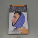 LotFancy Face Ice Pack Wrap for TMJ, Wisdom Teeth, with 4 Reusable Hot Cold Therapy Gel Packs, Pain Relief for Head, Oral and Facial Surgery, Dental Implants, Blue