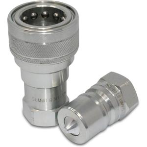 Summit Hydraulics 3/4" NPT ISO 7241-B Quick Disconnect Hydraulic Coupling/Coupler Set