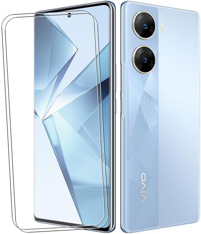 Glass for Vivo V29e/V2303 Screen Protector 6.78 inches,9H Hardness HD Clear Anti-Fingerprint Film [2-Pack]