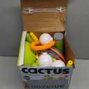 Cactus 4-in-1 Musical Jumping Toys Set with Ring Toss, Stomping Rocket Launcher and Baseball Game, Fun Indoor and Outdoor Toys for Active Play Sports Toy for Kids Ages 3 4 5 6 7 8+ Boys & Girls.