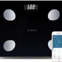 NUTRI FIT Bathroom Weighing Scale for Body Weight and Fat, Digital Smart Scale with Bluetooth, Body Composition Watchers with APP for BMI, Muscle, Weight Loss, Max 150kg/330lb