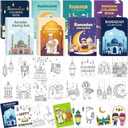Zhanmai 48 Pcs Eid Mubarak Goodie Bags Fillers Ramadan Coloring Book Bulk Gift Ramadan Star Moon Holiday Activity Religious Mubarak Coloring Book for Activities Party Favors Supplies DIY Craft