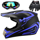 Youth Off-Road Motorcycle Helmets,Children's Helmets for Off-Road Motorcross ​and Mountain Bikes,Comfortable and Light Weight, DOT Quality Certification, Blue (Small)