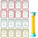 MLOLM Christmas 5 Second Game 108 Simple Question Christmas Party Games Cards Digital Timer and 5 Second Hourglass New Year Question Card Games for Adults Family Party Game