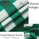 NICETOWN Valences Buffalo Check Kitchen Tier Curtains, Classic Plaid Gingham Farmhouse Window Curtain Valance for Windows Living Room Bedroom, Rod Pocket, Green & White, 52"x 18"