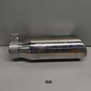 LCGP 3 Inch Inlet Exhaust tip 4" Inch Outlet 12" Long Clamp On Stainless Steel Exhaust Tailpipe Tip for Truck Polished