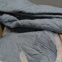 Quilt Set King/Cal King/California King Size Ash Blue - Oversized Bedspread - Soft Microfiber Lightweight Coverlet for All Season - 3 Piece Includes 1 Quilt and 2 Shams, Geometric Pattern