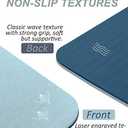 BEAUTYOVO Yoga Mat with Strap, 1/3 Inch Extra Thick Yoga Mat Double-sided Non Slip, Professional TPE Yoga Mats for Women Men, Workout Mat for Yoga, Pilates and Floor Exercises (Haze Blue & Deep Blue)