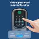 Keyless Entry Door Lock Deadbolt with Handle Set, Smart Front Door Lock Set, Keyless Entry Keypad Deadbolt, Electronic Keypad Deadbolt Lock with Alexa (Silver)