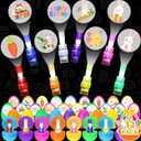 BUSOHA 32 Pack Easter Eggs Finger Lights - Plastic Easter Eggs Prefilled Basket Stuffers Toys Party Favors Gifts for Kids Teens Toddler