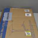 FLEXISPOT H7 Adjustable Overbed Bedside Table with Wheels Pneumatic Mobile Standing Desk Laptop Desk Rolling Computer Cart Movable Overbed Tables Hospital Home Use(27.6" W x 15.7" D, Black Table) (Small)